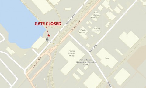 West Gate outbound lane closed